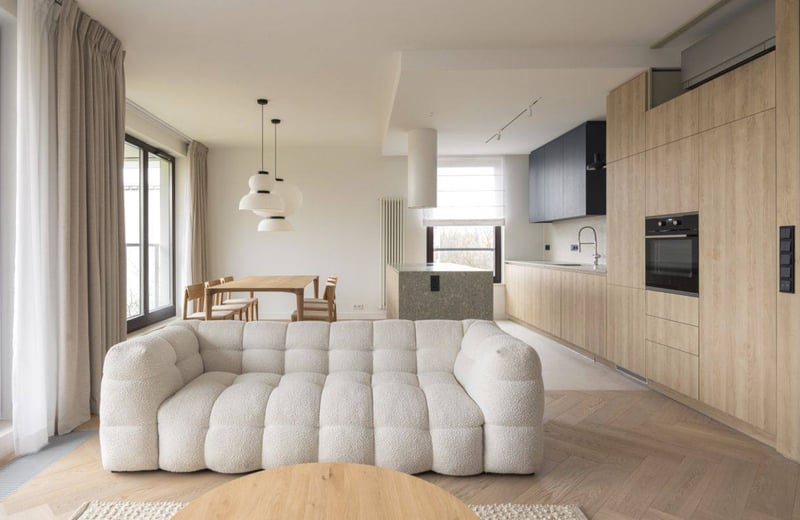 Miete einer modernen 4-Zimmer-Wohnung, 109 m², Stadtteil Praga-Południe, Warschau, Polen